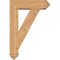 Ekena Millwork Traditional Arts and Crafts Smooth Bracket w/ Offset Brace, Western Red Cedar, 7 1/2"W x 26"D x 38"H BKT0806X26X38TRA03SWR - alternate 3